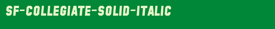 SF-Collegiate-Solid-Italic.ttf是一款不错的英文字体下载