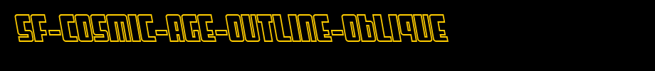 SF-cosmic-age-outline-oblique. TTF is a good English font download