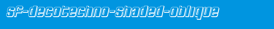 SF-DecoTechno-Shaded-Oblique.ttf是一款不错的英文字体下载