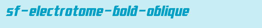 SF-Electrotome-Bold-Oblique.ttf是一款不错的英文字体下载