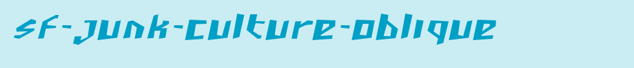 SF-Junk-Culture-Oblique.ttf is a good English font download