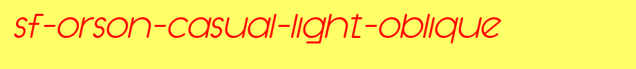 SF-Orson-casual-light-oblique. TTF is a good English font download