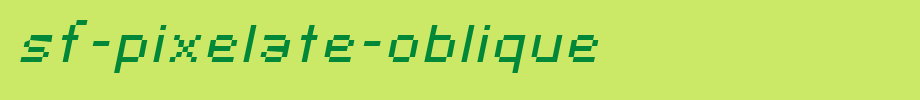 SF-Pixelate-Oblique_英文字体字体效果展示