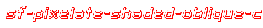 SF-Pixelate-Shaded-Oblique-copy-2-.ttf是一款不错的英文字体下载的文字样式