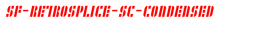 SF-RetroSplice-SC-Condensed.ttf是一款不错的英文字体下载的文字样式