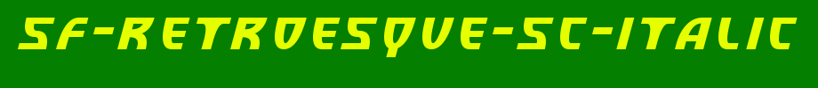 SF-Retroesque-SC-Italic.ttf是一款不错的英文字体下载的文字样式