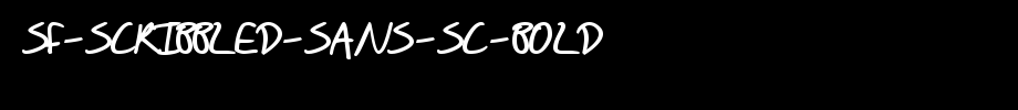 SF-Scribbled-Sans-SC-Bold.ttf是一款不错的英文字体下载(字体效果展示)