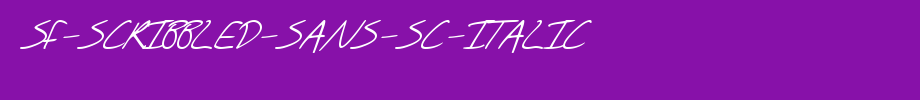 SF-Scribbled-Sans-SC-Italic.ttf是一款不错的英文字体下载