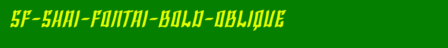 SF-Shai-Fontai-Bold-Oblique.ttf是一款不错的英文字体下载的文字样式