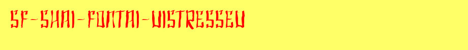 SF-Shai-Fontai-Distressed.ttf是一款不错的英文字体下载的文字样式