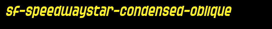 SF-Speedwaystar-Condensed-Oblique.ttf是一款不错的英文字体下载的文字样式