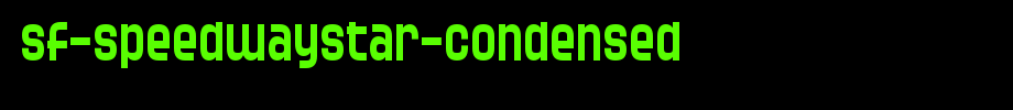 SF-Speedwaystar-Condensed.ttf是一款不错的英文字体下载的文字样式