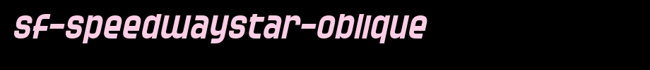 SF-Speedwaystar-Oblique.ttf is a good English font download
(Art font online converter effect display)