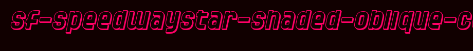 SF-Speedwaystar-Shaded-Oblique-copy-1-.ttf是一款不错的英文字体下载的文字样式