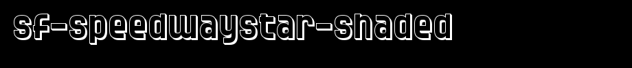 SF-Speedwaystar-Shaded.ttf是一款不错的英文字体下载的文字样式