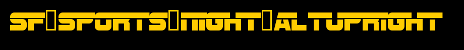 SF-Sports-Night-AltUpright.ttf是一款不错的英文字体下载的文字样式