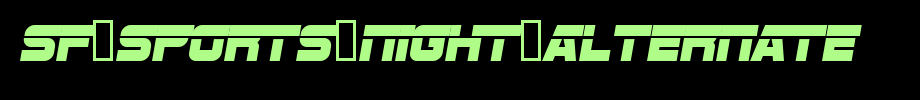SF-Sports-Night-Alternate.ttf是一款不错的英文字体下载的文字样式
