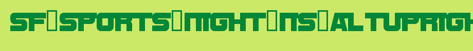 SF-sports-night-ns-altupright. TTF is a good English font download