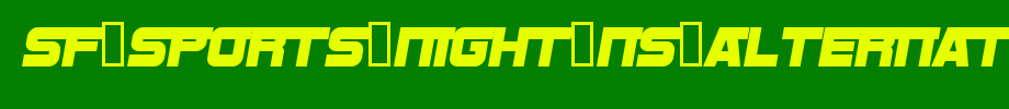SF-Sports-Night-NS-Alternate.ttf是一款不错的英文字体下载的文字样式