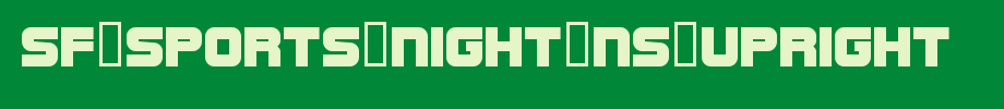 SF-Sports-Night-NS-Upright.ttf是一款不错的英文字体下载的文字样式