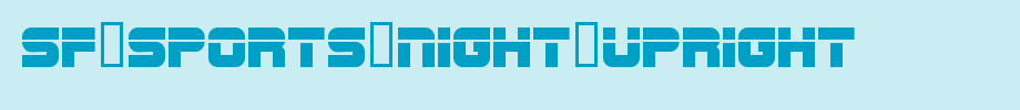 SF-Sports-Night-Upright.ttf是一款不错的英文字体下载