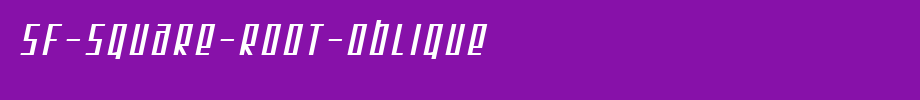 SF-Square-Root-Oblique.ttf是一款不错的英文字体下载的文字样式