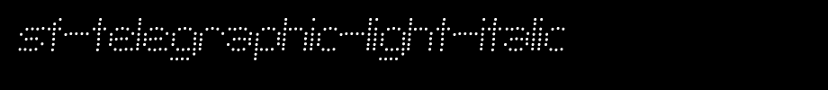 SF-Telegraphic-Light-Italic.ttf是一款不错的英文字体下载的文字样式
