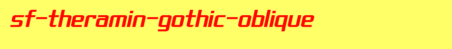 SF-Theramin-Gothic-Oblique.ttf是一款不错的英文字体下载的文字样式