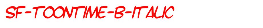 SF-Toontime-B-Italic.ttf是一款不错的英文字体下载的文字样式