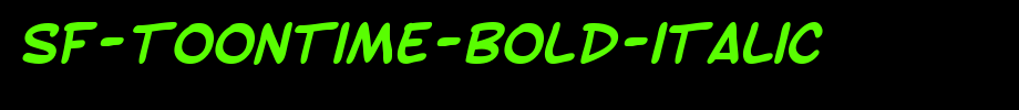 SF-Toontime-Bold-Italic.ttf是一款不错的英文字体下载的文字样式