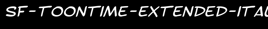 SF-Toontime-Extended-Italic.ttf是一款不错的英文字体下载的文字样式