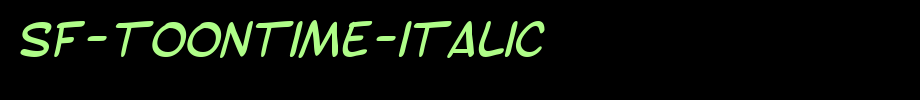 SF-Toontime-Italic.ttf是一款不错的英文字体下载的文字样式