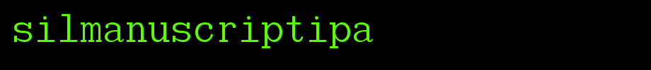 SILManuscriptIPA.ttf是一款不错的英文字体下载(字体效果展示)