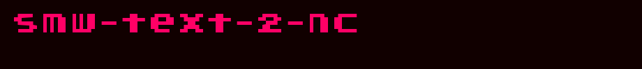 SMW-Text-2-NC.ttf is a good English font download
(Art font online converter effect display)