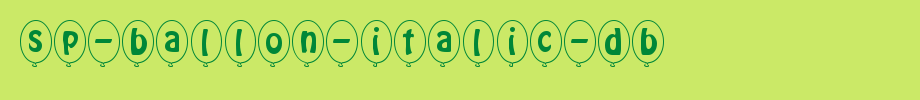 SP-Ballon-Italic-DB.ttf是一款不错的英文字体下载的文字样式