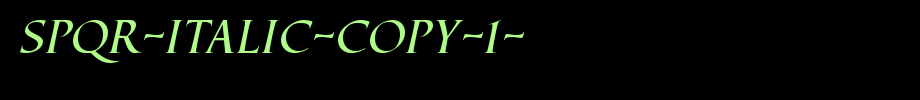 SPQR-Italic-copy-1-.ttf是一款不错的英文字体下载(字体效果展示)