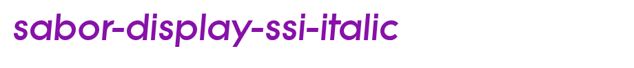 Sabor-Display-SSi-Italic.ttf是一款不错的英文字体下载(字体效果展示)