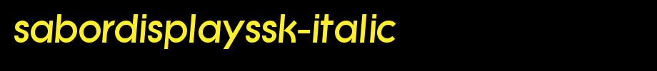 SaborDisplaySSK-Italic.ttf是一款不错的英文字体下载(字体效果展示)