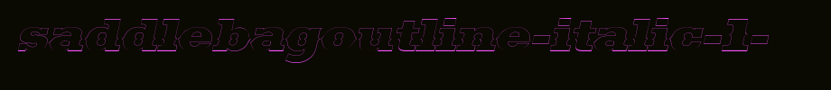 SaddlebagOutline-Italic-1-.ttf is a good English font download
(Art font online converter effect display)
