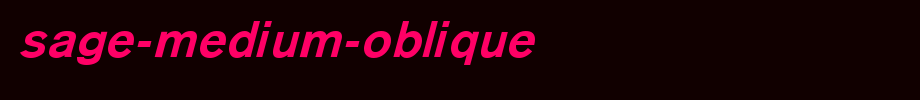 Sage-Medium-Oblique.ttf是一款不错的英文字体下载的文字样式