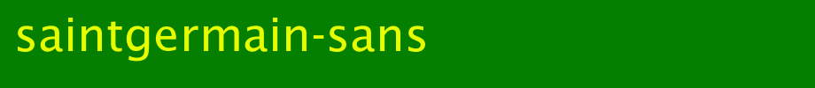 Saintgermain-Sans.ttf is a good English font download