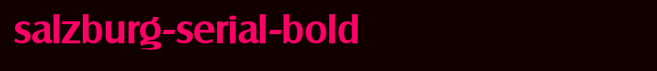 Salzburg-Serial-Bold.ttf是一款不错的英文字体下载