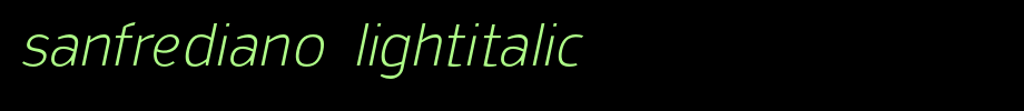 SanFrediano-LightItalic.otf是一款不错的英文字体下载(字体效果展示)