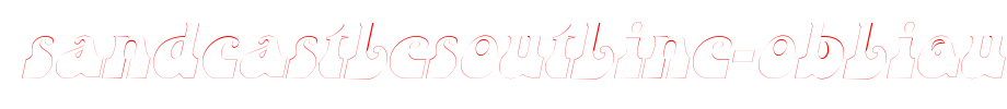 SandCastlesOutline-Oblique-1-.ttf是一款不错的英文字体下载的文字样式