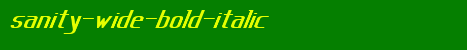 Sanity-Wide-Bold-Italic.ttf is a good English font download
(Art font online converter effect display)