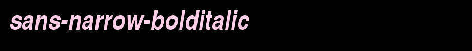 Sans-Narrow-BOLDITALIC.ttf is a good English font download
(Art font online converter effect display)