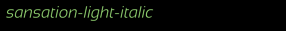Sansation-Light-Italic.ttf is a good English font download
(Art font online converter effect display)
