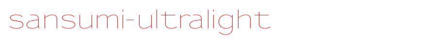Sansumi-UltraLight.ttf是一款不错的英文字体下载