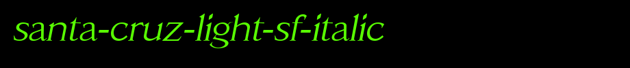 Santa-Cruz-Light-SF-Italic.ttf is a good English font download
(Art font online converter effect display)