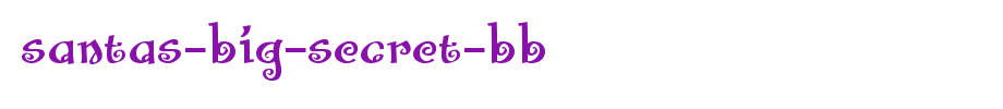 Santas-Big-Secret-BB.ttf是一款不错的英文字体下载的文字样式